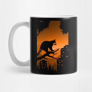 Sunset Raccoon Mug
